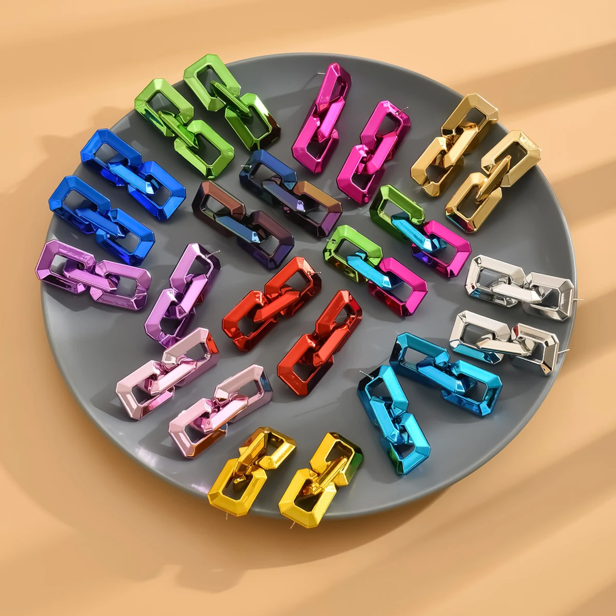 Новинка 2023 акриловые прозрачные блестки модные висячие серьги с геометрическим