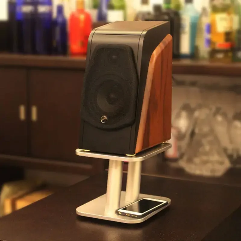 Фото Мультимедийная подставка для HIFI-колонок из алюминиевого сплава, ударопрочная настольная база, антивибрационная аудиоподставка, стойка для развлекательного звука №2