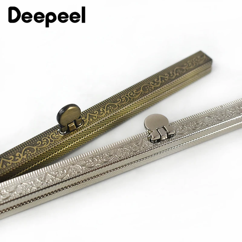5PCS Deepeel 19cm Metal Embossed Purse Frame Bag Lock Clutch Coin Bags Clasp Sewing Hardware Wallet Accessories HandBag Parts | Багаж и