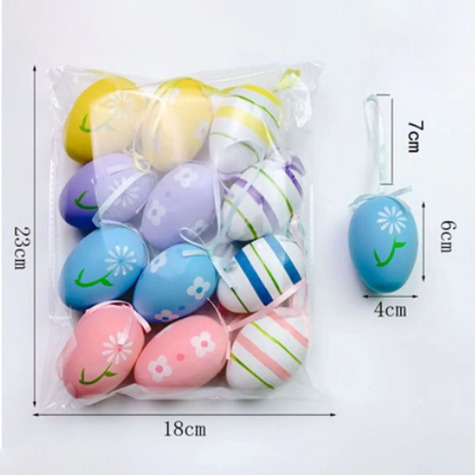 

12pcs Foam Easter Eggs Happy Easter Decorations Painted Bird Pigeon Eggs DIY Craft Kids Gift Favor Home Decor Easter Party