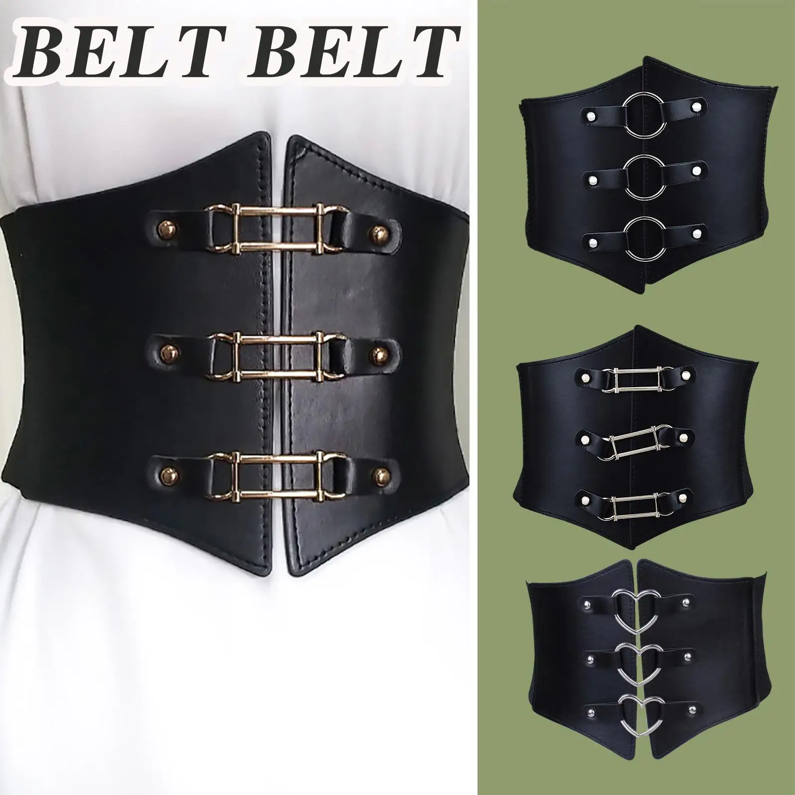 

Черный корсет в стиле панк для похудения