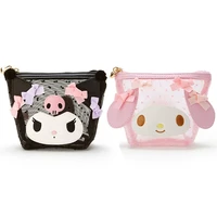 kawaii sanrios storage bag cute kuromi my melody cartoon girl heart cosmetic bag sundries bag toys for girls gifts