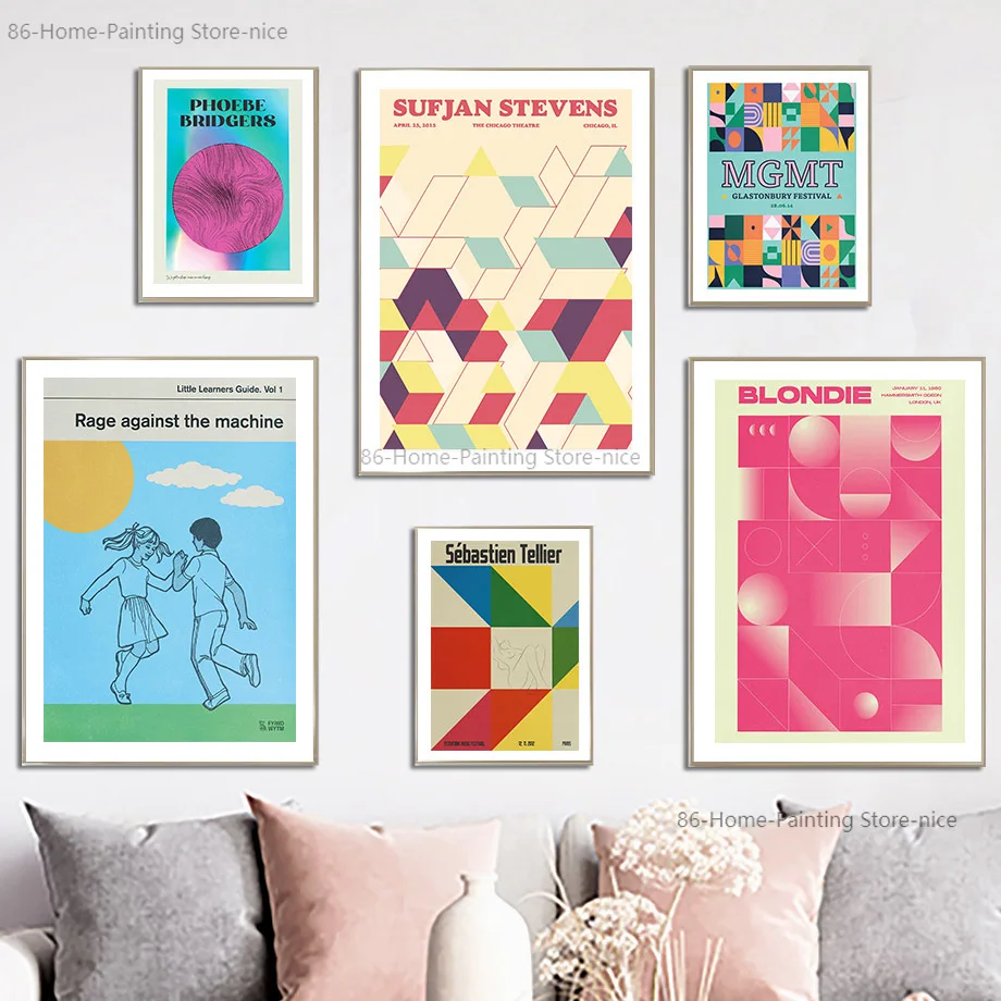 Музыкальные постеры в стиле ретро выполненные различными группой Fleetwood Mac