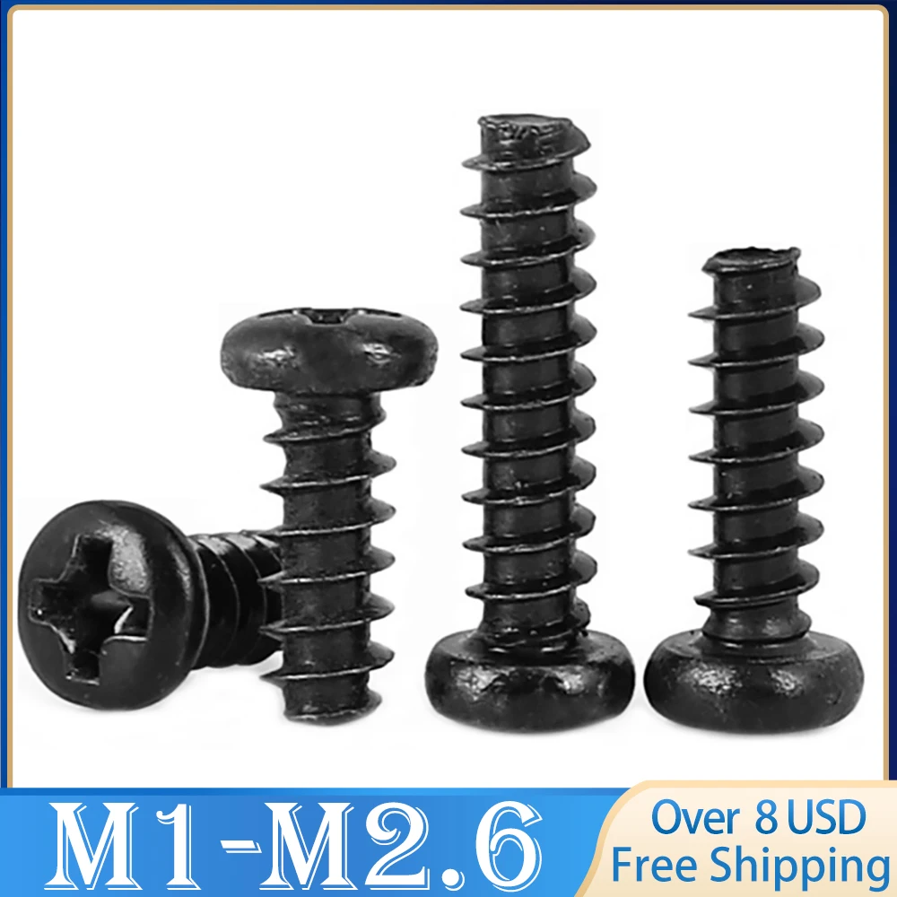 500/ 200/ 100 шт. M1 M1.2 M1.4 M1.5 M1.6 M1.7 M2 M2.3 M2.6 PB черная электронная микро фоторезьбовая