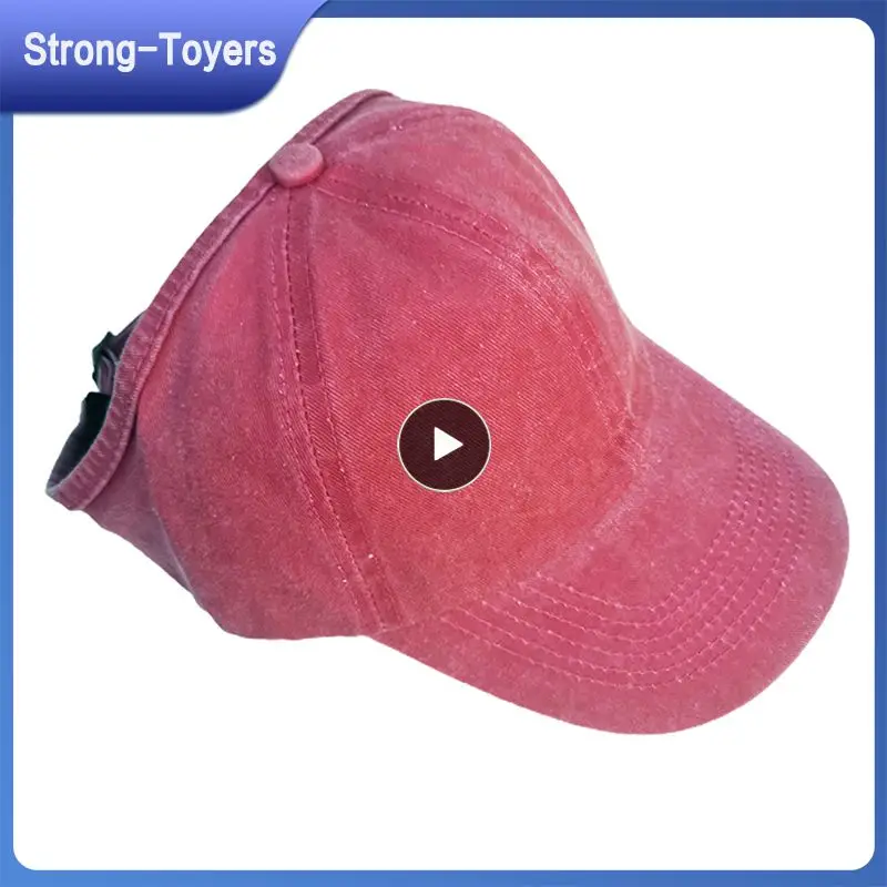 

Ponytail Baseball Cap Messy Bun Hats For Women Washed Cotton Snapback Caps Casual Summer Sun Visor Outdoor Hat TSLM1