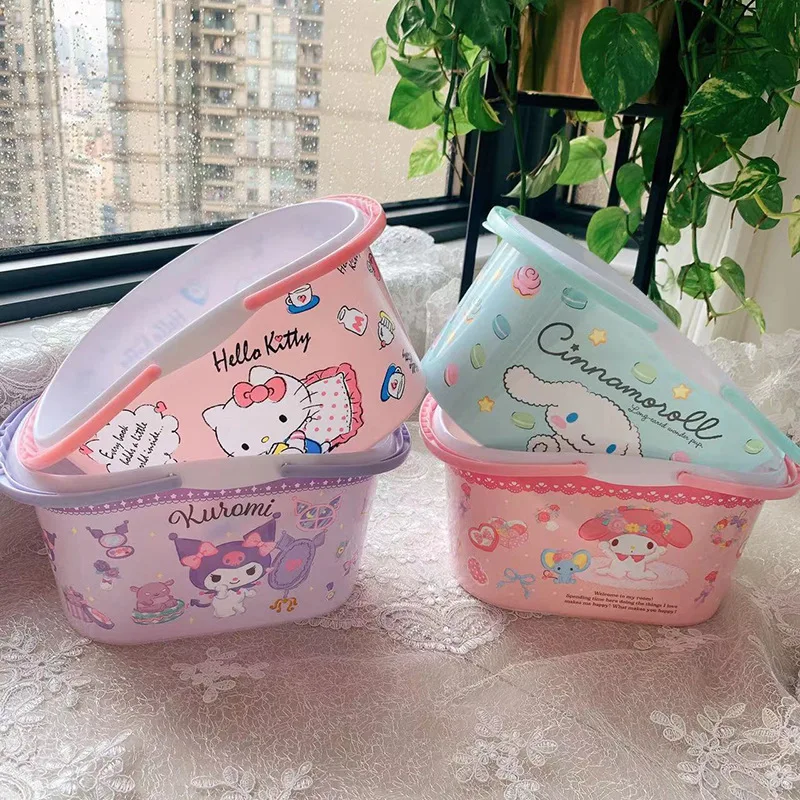 

Портативная пластиковая легкая портативная корзина для супермаркетов Kuromi