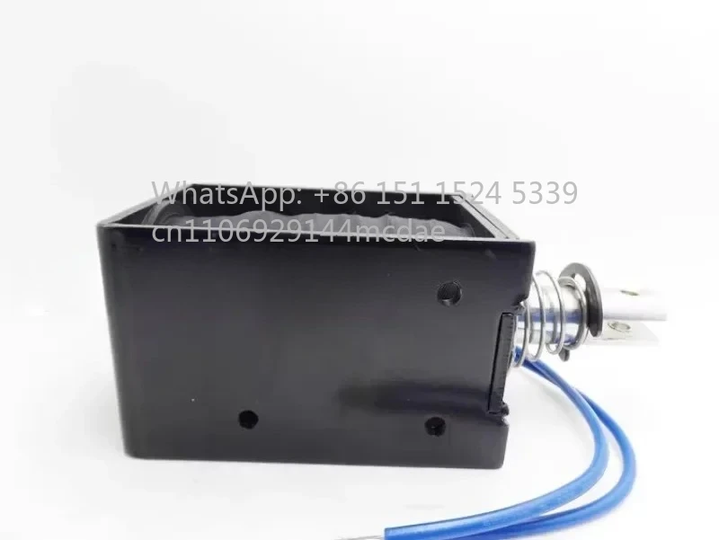 Фото Электромагнит постоянного тока JF-1683B DC24V/12V с толкающе-тянущой рамой, сила всасывания 8 кг, модель 2026 года. №4