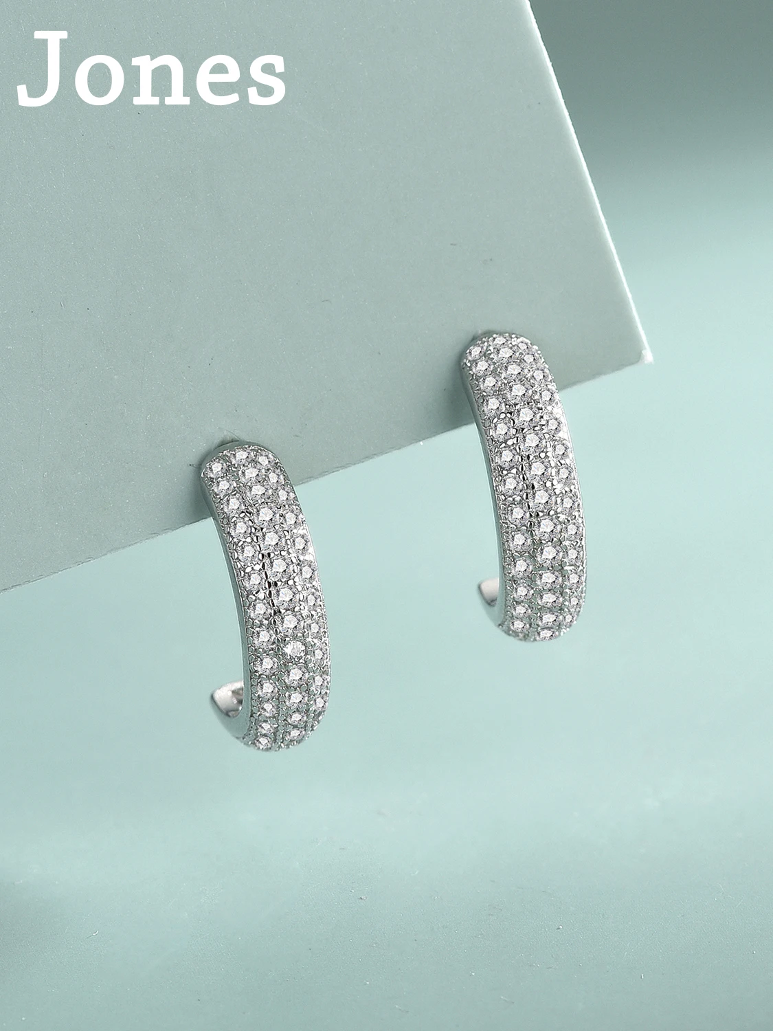 

s925 Sterling Silver Three Rows Of Diamonds Earrings Summer Fresh And Versatile Fashion Personality Jewelry Female Simple