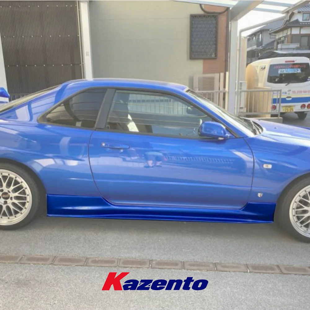 Для Nissan Skyline R34 (только GTT) Пара боковых юбок из стекловолокна в стиле NSM