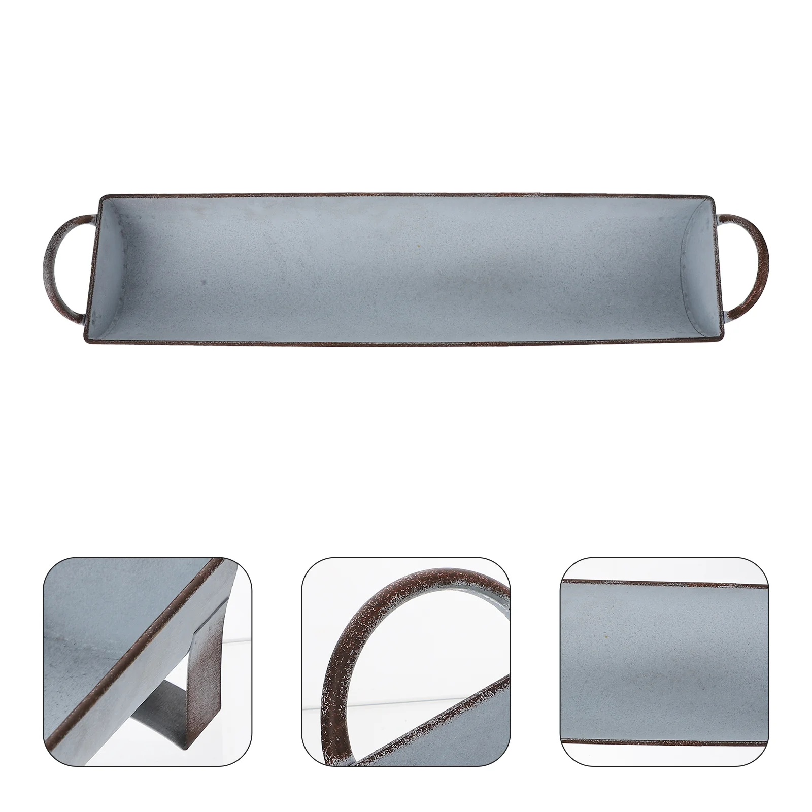 

Planter Box Flower Window Rectangularmetal Pot Tray Succulentwindowsill Iron Indoor Holder Garden Herb Rustic Galvanized Pots