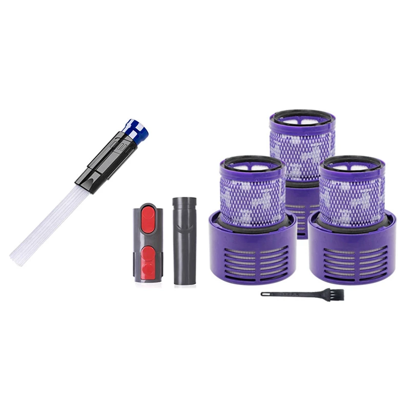 

2 комплекта аксессуаров для пылесоса: 1 набор щетки для пылесоса с дополнением к пылесосу и 1 Набор сменных фильтров HEPA V10