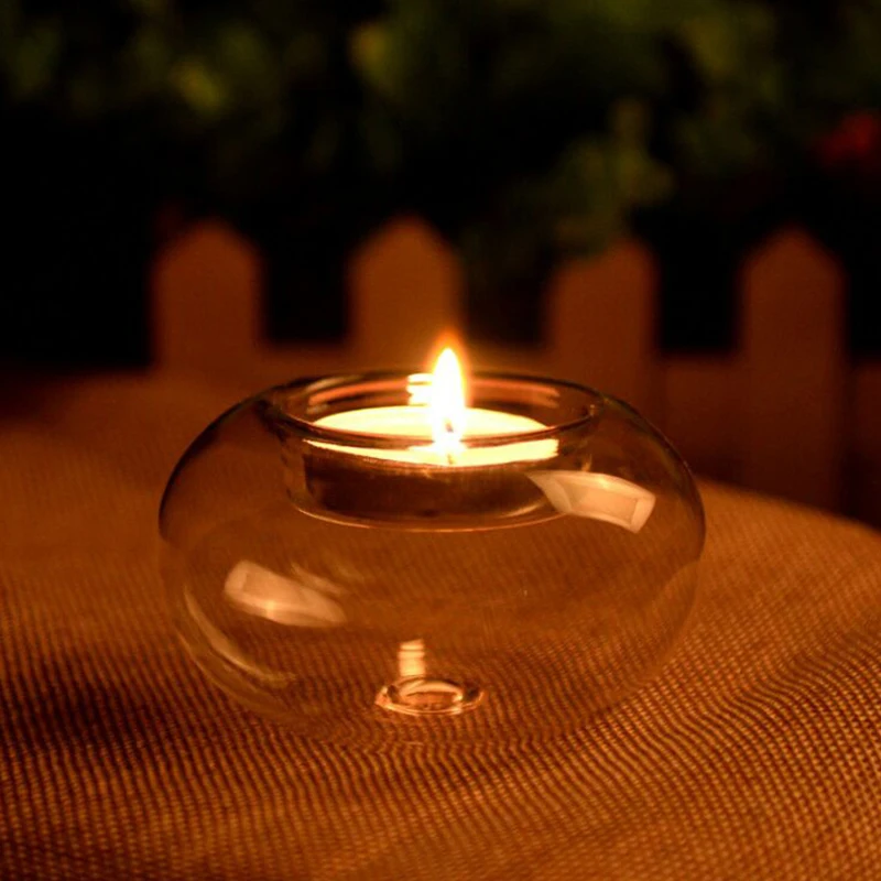 

Glass Candle Holders European Crystal Candlestick Holder Xmas Halloween Decor Dining Table Ornament Wedding Bar Party Home Decor