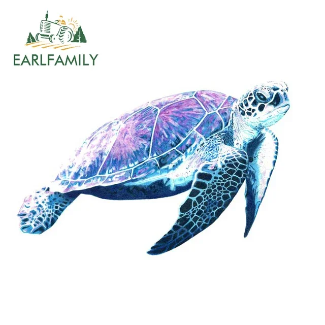 

EARLFAMILY 13 см x 12,8 см для морской черепахи аниме автомобильные наклейки устойчивые к царапинам наклейки виниловый материал подходит для украшения фургона RV