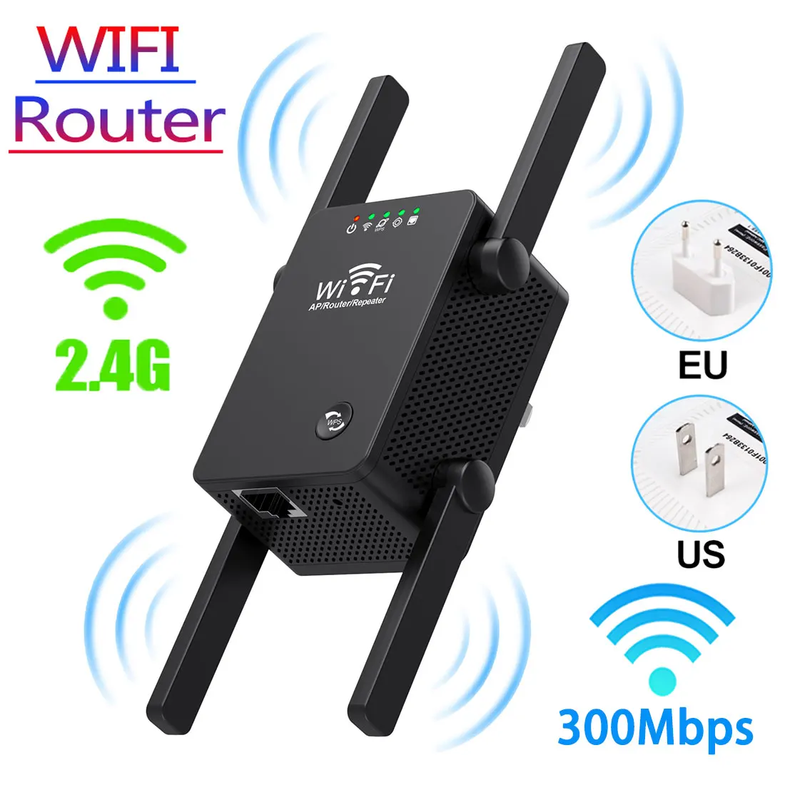 

Wifi Repeater 300Mbps Router Wireless Wifi Extender 2.4G Wi-Fi Amplifier 802.11N Long Range Wi fi Signal Booster Wifi Repiter