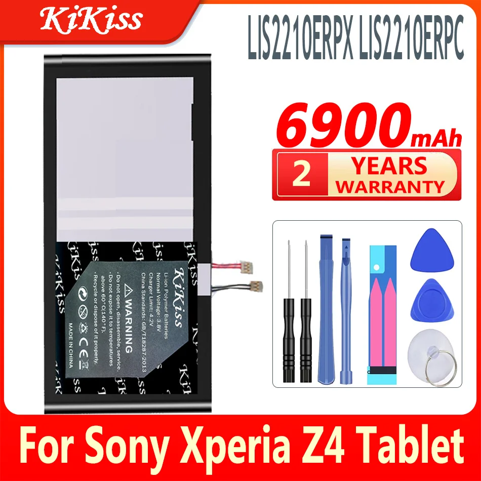 

KiKiss 100% New Battery LIS2210ERPX LIS2210ERPC 6900mAh for Sony Xperia Z4 Z 4 Tablet SGP712 SGP771 1291-0052 Batteries