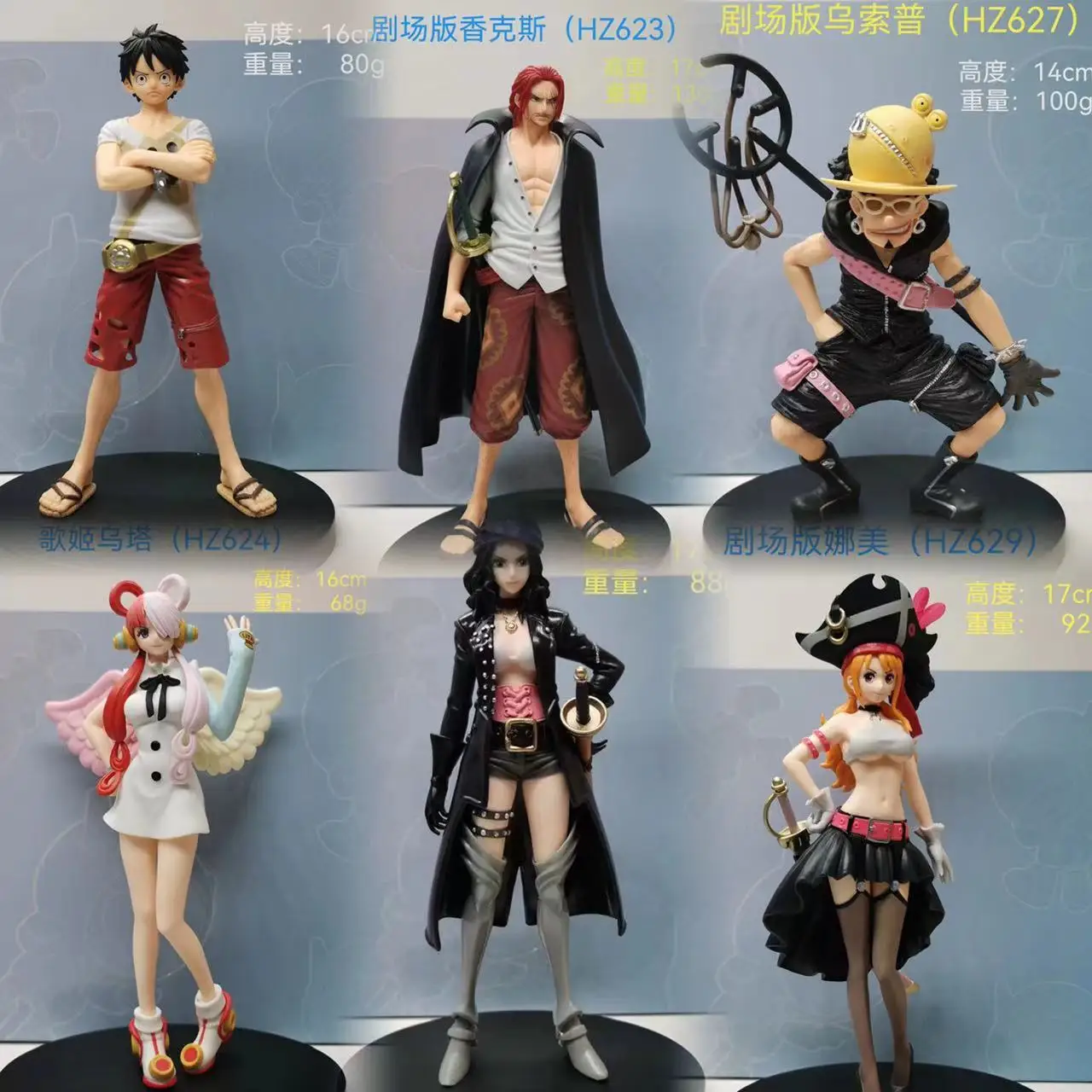 

Anime One Piece Figure Uta Luffy Zoro Film Red vol.1 Figurine Toy PVC Action Model DXF Brook Sanji Nami Robin Doll Children Gift