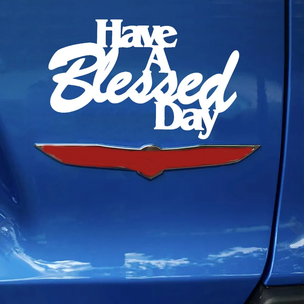 

Car Body Stickers Have a Blessed Day Grateful Blessed Decal Car Emblem Graphic Sticker for Trunk Rear 2pcs