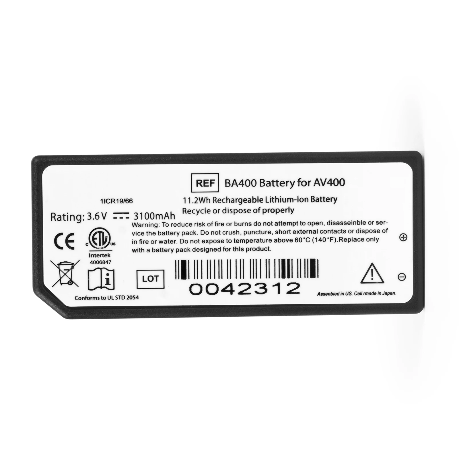 Аккумуляторная батарея AccuVein AV400 AV300 BA400 3100 мАч
