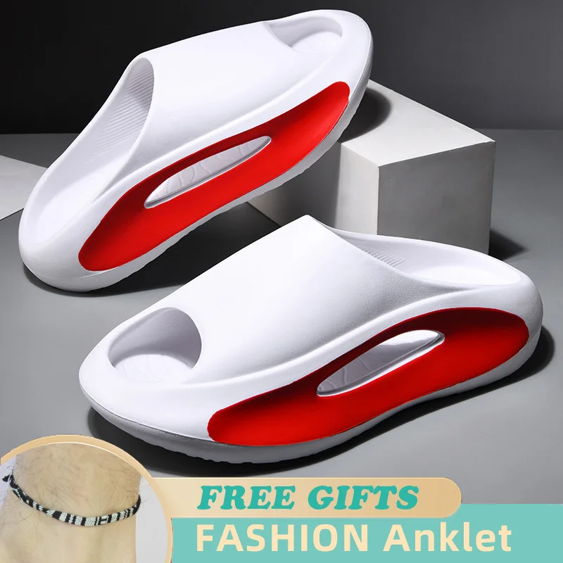 

Шлепанцы из ЭВА для мужчин и женщин, мягкие сандалии на платформе, толстая подошва, полые, однотонные, модная повседневная обувь, лето 2023