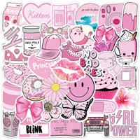 103050pcs pink small fresh vsco graffiti stickers aesthetic diy luggage laptop water bottle decoration pvc kids sticker decal