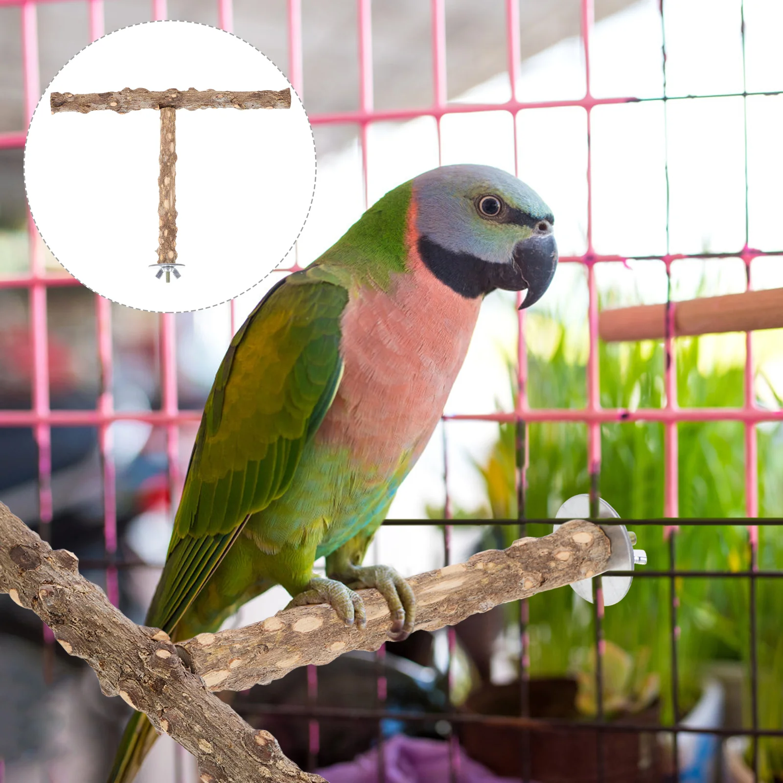 

Bird Perch Stand Perches Birdcage For Parrot Wood Wooden Toy Natural Grinding Stick Parakeets