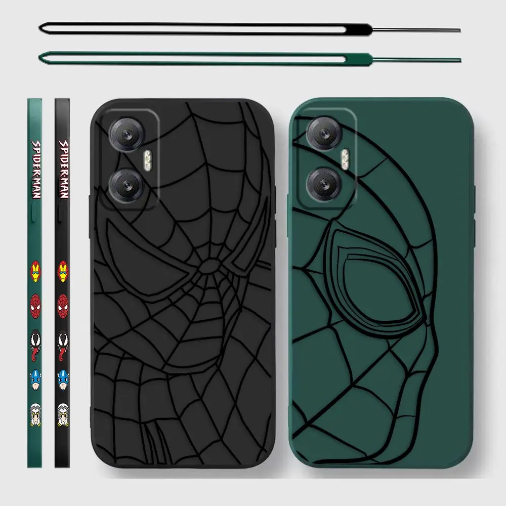 

Marvel Cute Spider Man Black Comics Case For Infinix Hot 20 12 12i 11 11s 10 10s 10t 9 Play Nfc Note 12 11 11s 10 8 8i Pro Cover