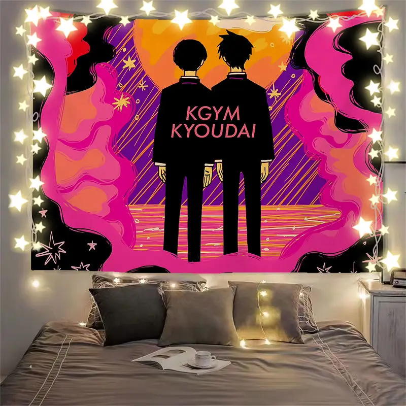 Аниме Mob Psycho 100 Mobu Saiko Hyaku Косплей Valance мультфильм Inbetweening Dossal гобелен прикроватный