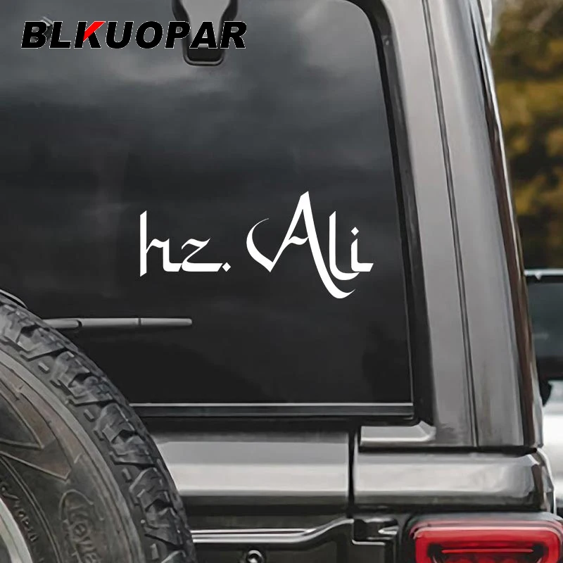 

BLKUOPAR Hz Ali Islamic Calligraphy Writing Car Stickers Occlusion Scratch Fashion Decal Air Conditioner JDM Car Door Protector