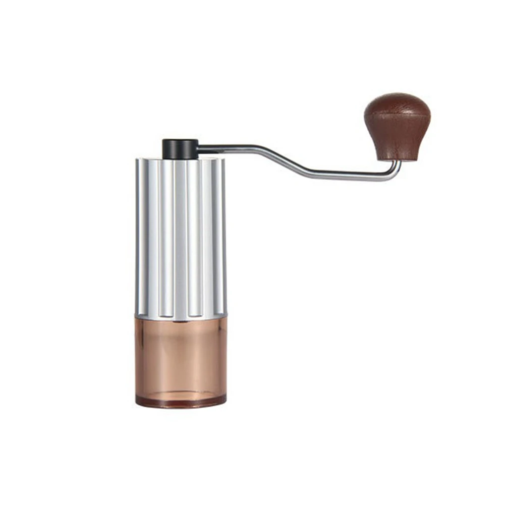 

Hand-Cranked Bean Grinder Coffee Bean Grinder Household Manual Grinder Portable Coffee Grinder CNC Steel Core Silver