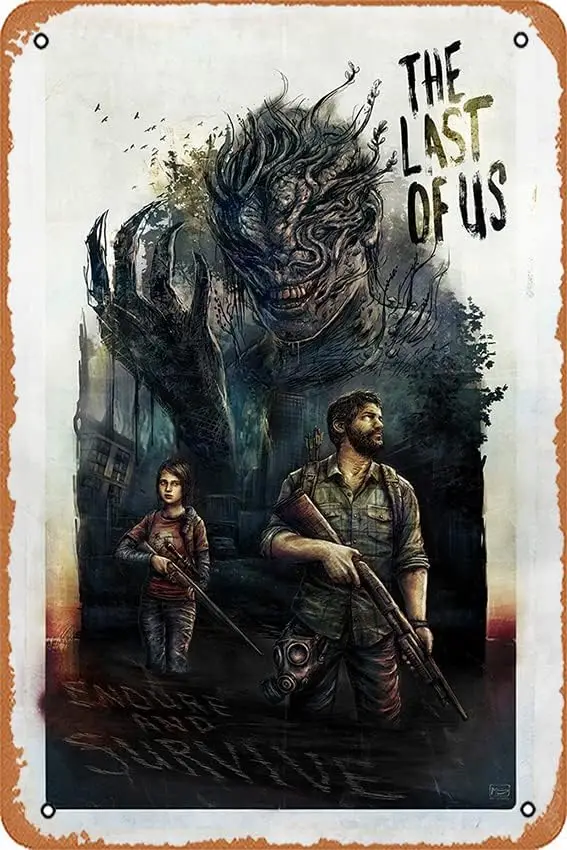 Ретро Tn Sgn The Lst of Us Moves Плакат Sgns Celebrty Flm Televson Gft Muscl Kroke Mn Cve Brs Cfes Декор