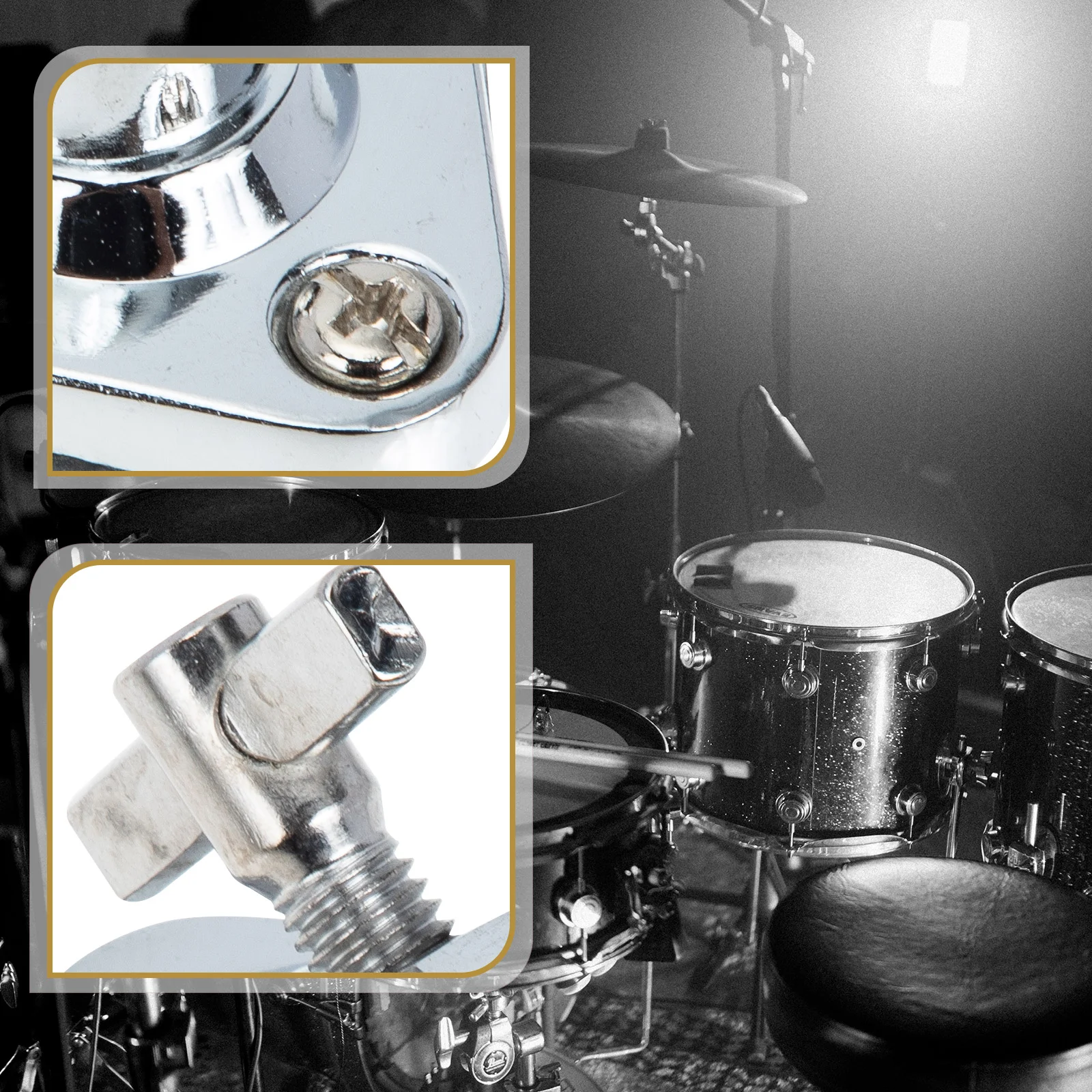 База барабана Базы Басы Аксессуары Подставка для барабанов Ножки из серебряного