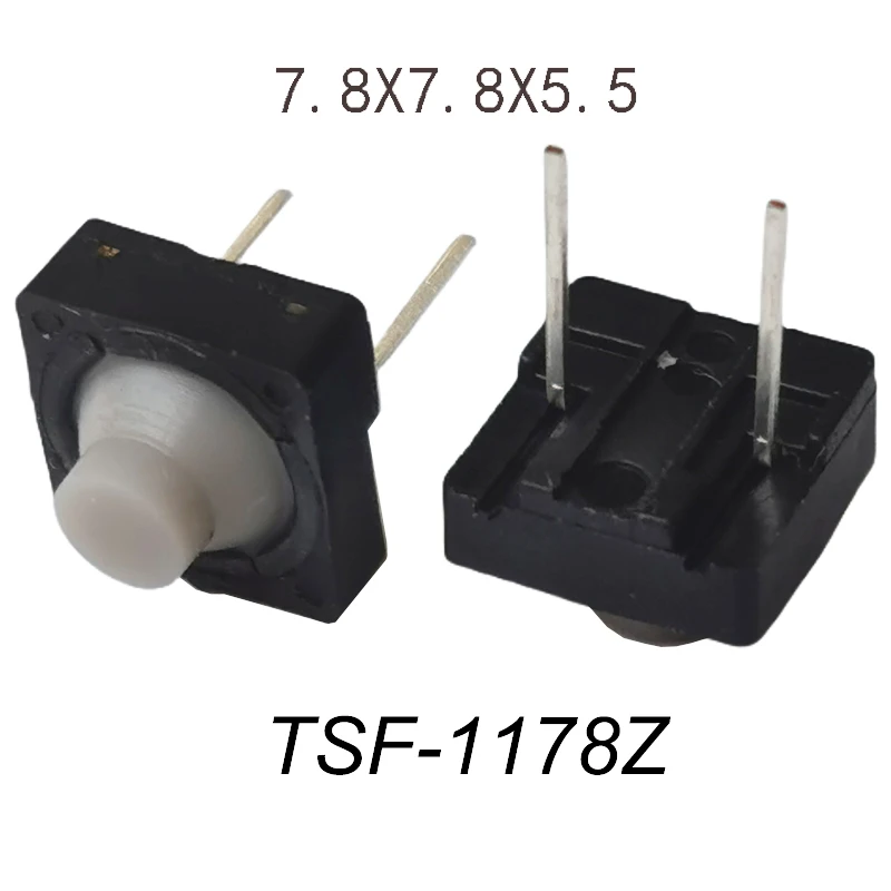 500 шт. 7 8X7 8X5 5 мм длинный ход 1 средняя кнопка 2 контакта резиновая беззвуковая