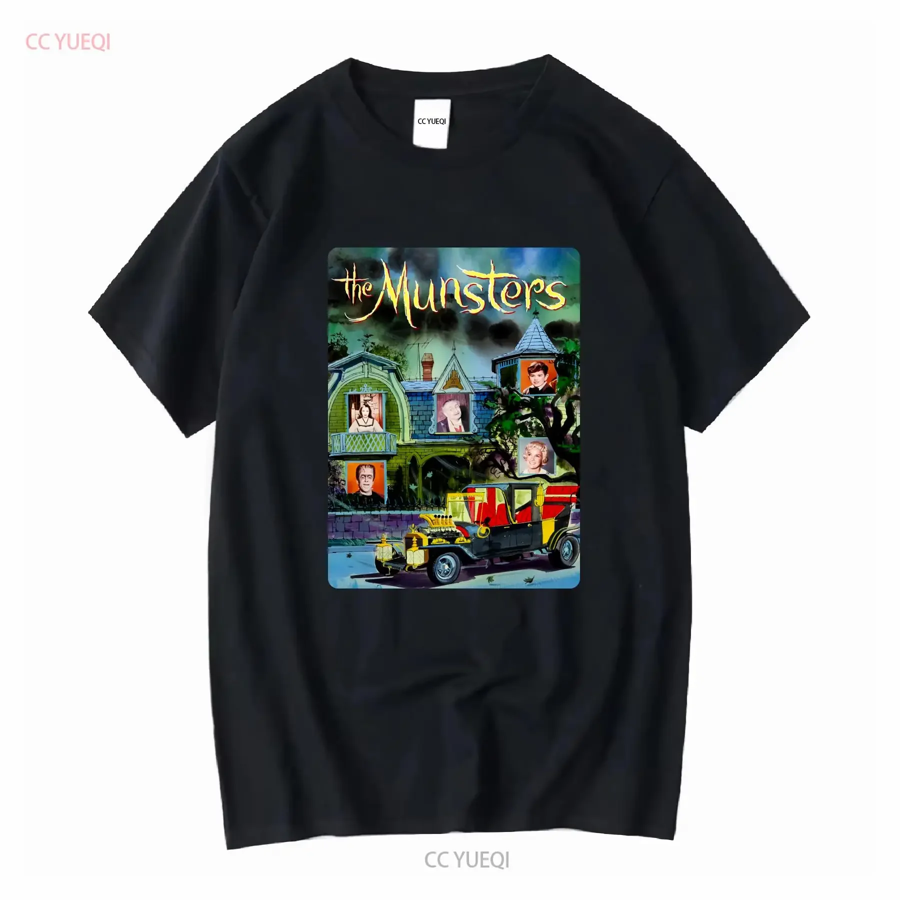 Фото Футболка Munsters Coloring Book с длинными или короткими рукавами, винтажная, повседневная, стильная, растянутая, унисекс, универсальная, слегка №1