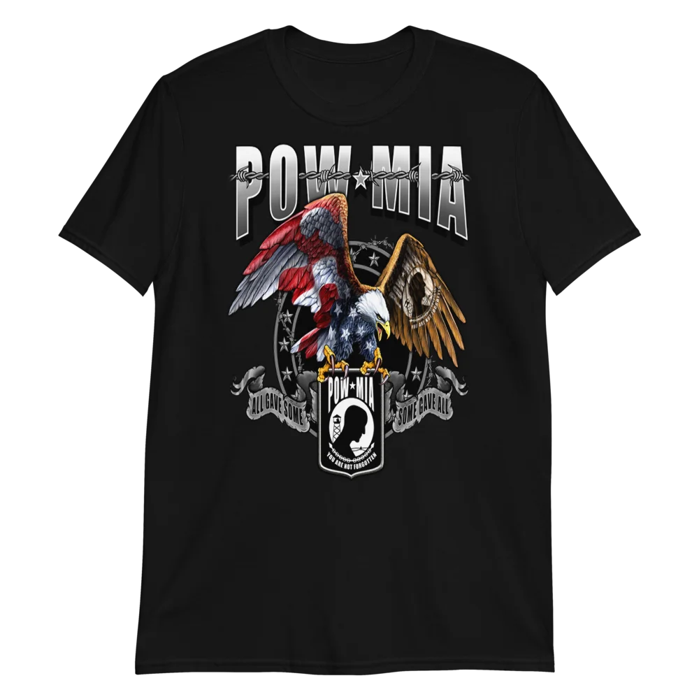 

Veteran POW/MIA Short-Sleeve Men's T-Shirt Premium Cotton Short Sleeve O-Neck Mens T Shirt New