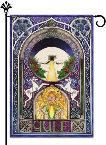 Йельский садовый флаг языческий рождественский зимний солдатик украшение для