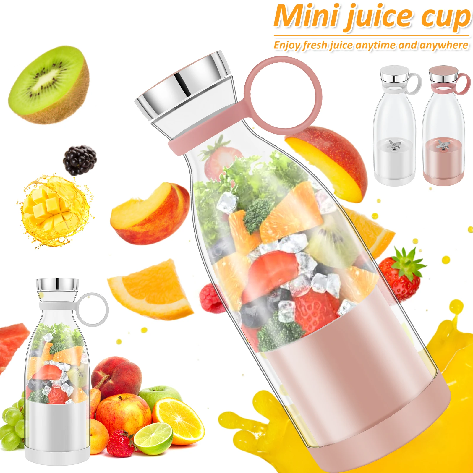

Mini Blender Portable Blender 1400mAh USB Rechargeable Electric Fruit Juicer Mixer Cup Travel Electric Smoothie Blender Personal
