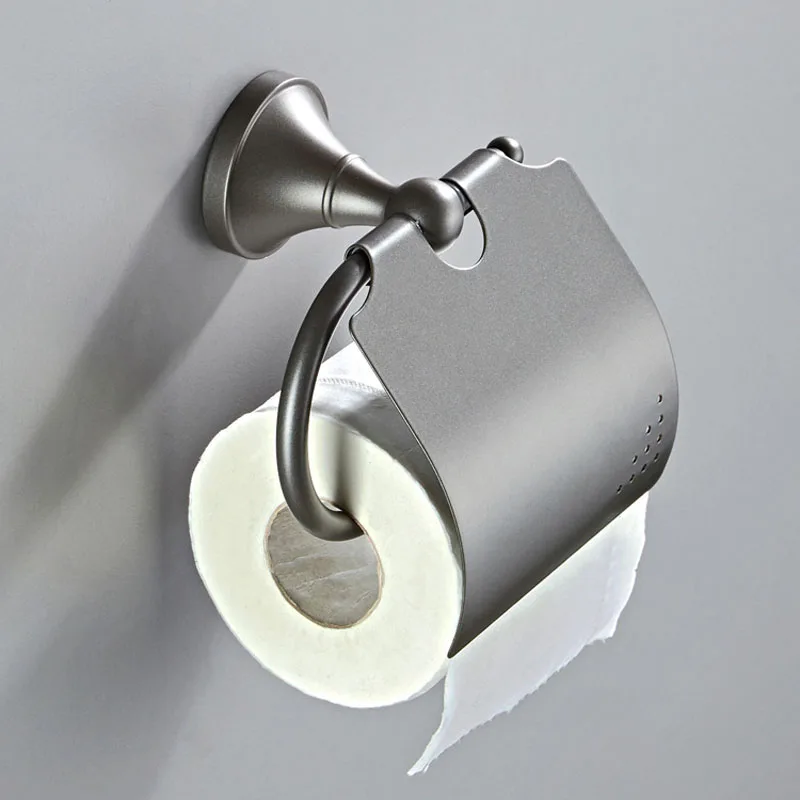 

Solid Brass Toilet Paper Holder Wall Mounted Vintage Classic Bathroom Roll Tissue Box Bathroom Accessories
