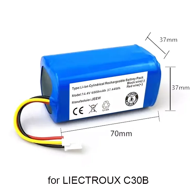 

NEW (For C30B) Original Battery for LIECTROUX C30B Robot Vacuum Cleaner, 14.4v 6800mAh, lithium cell, 1pc/pack