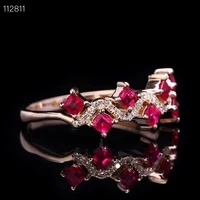 meibapj 33mm natural pigeon blood red ruby gemstone ring for women real 925 sterling silver fine wedding jewelry