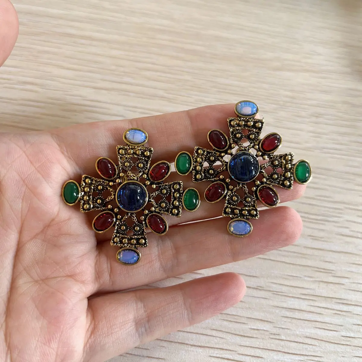 

Vintage Earrings Colorful Accessories Geometric Resin Jewelry For Women