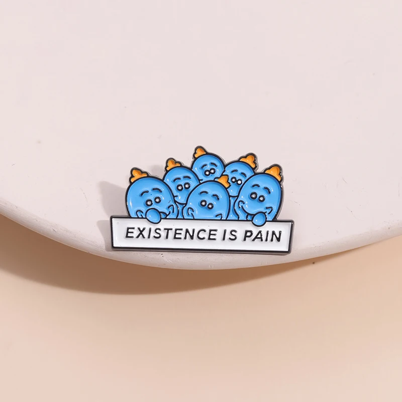 Броши С Тисненой Эмалью И Милым Дизайном Синего Монстра. Индивидуальные Булавки