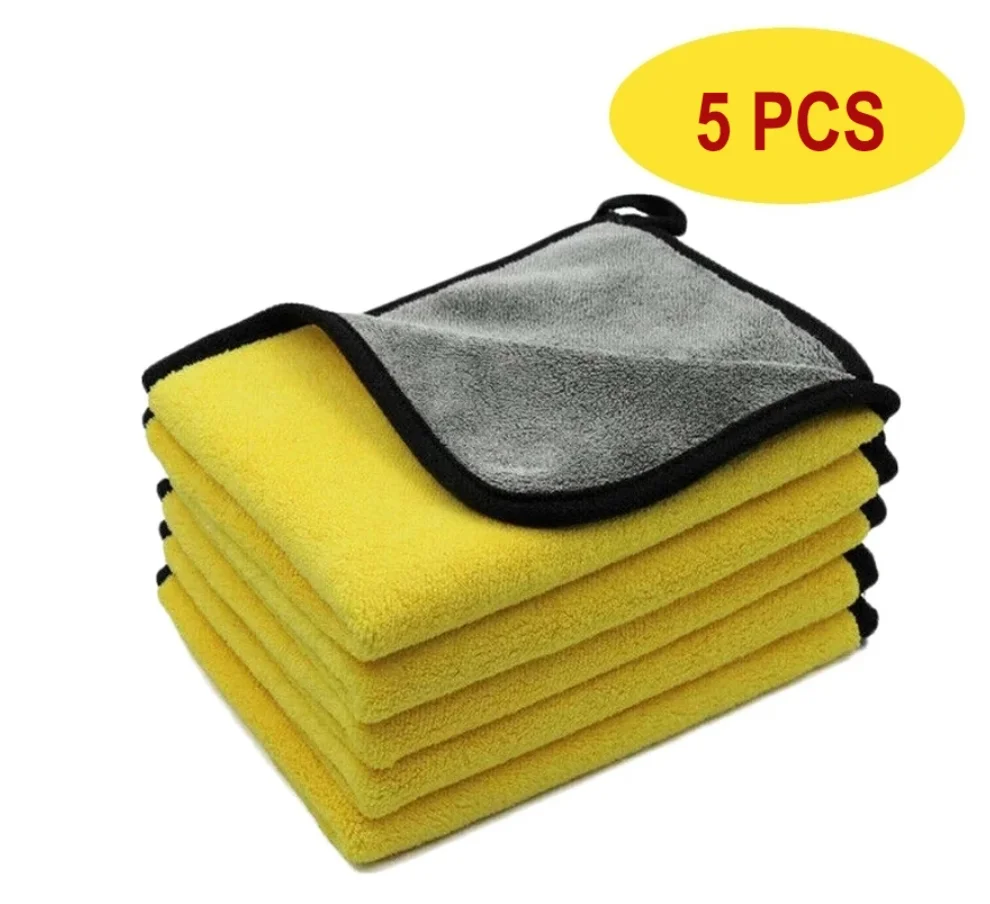 

Microfiber Towel Car Interior Dry Cleaning Rag for Car Washing Tools Auto Detailing Kitchen Towels Home Appliance Wash Supplies