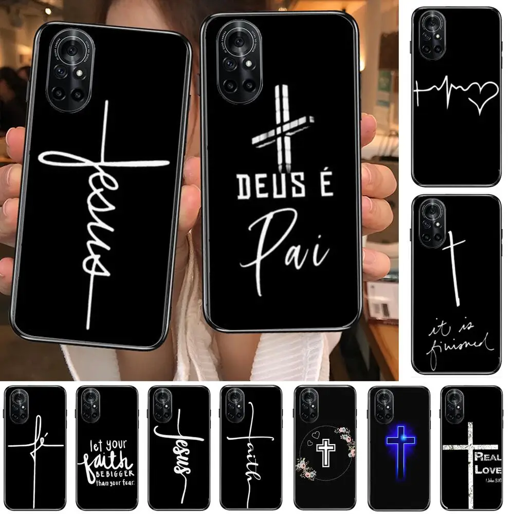 

Faith Christian Religious Jesus Clear Phone Case For Huawei Honor 20 10 9 8A 7 5T X Pro Lite 5G Black Etui Coque Hoesjes Comic