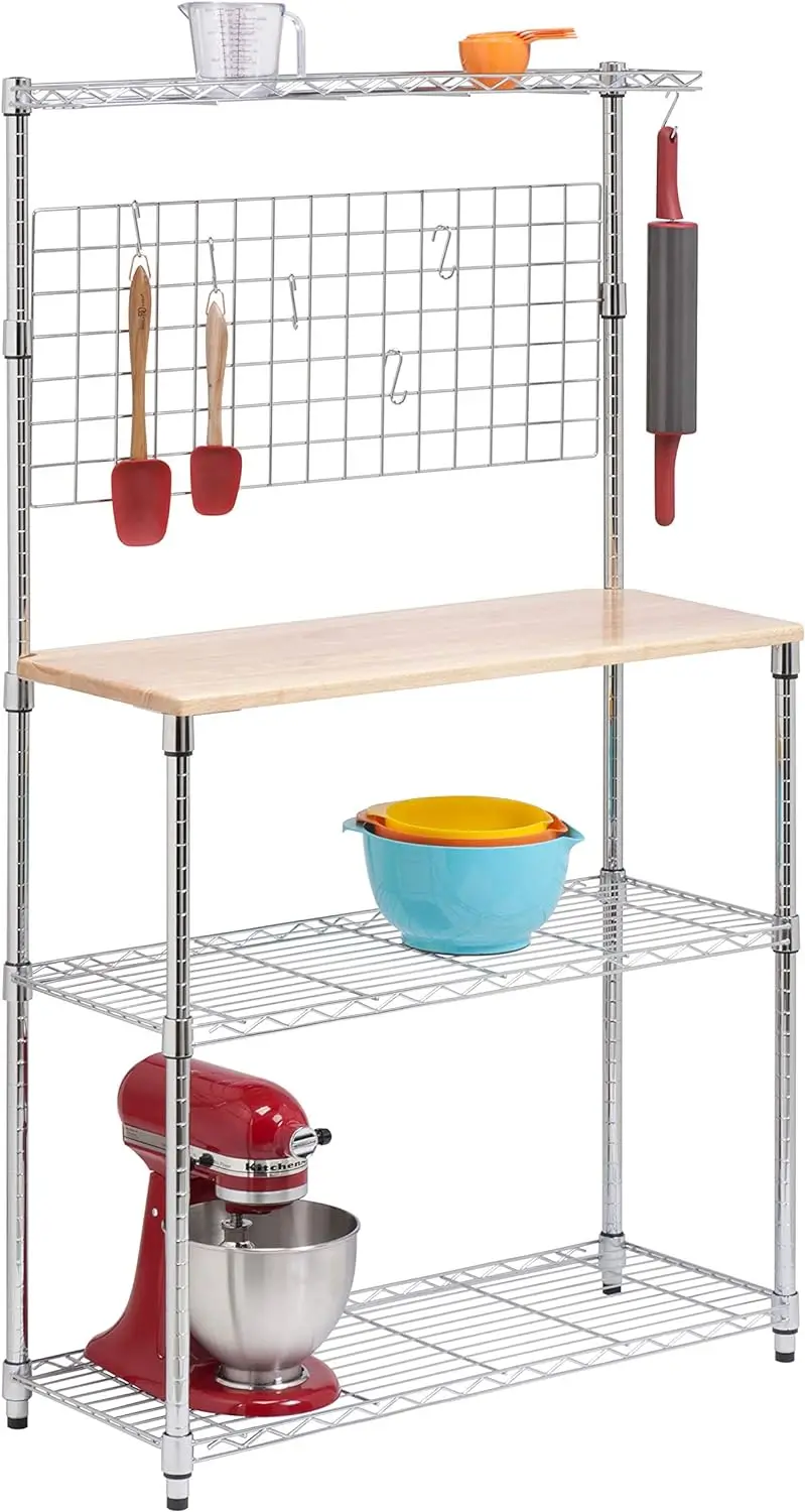 

Bakers with Kitchen Storage, Steel and Wood