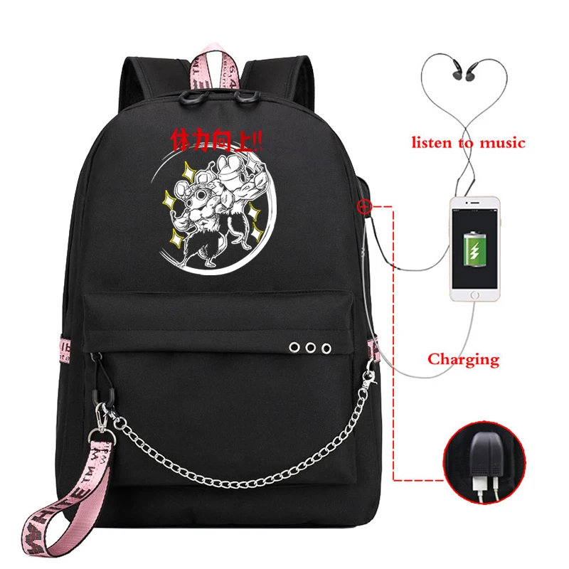 

DEMON SLAYER Anime Laptop Backpack Kawaii Mouse SchoolBag Student Sac A Dos Cute Bolsa Feminina Funny Mochila Hombre Travel Bag
