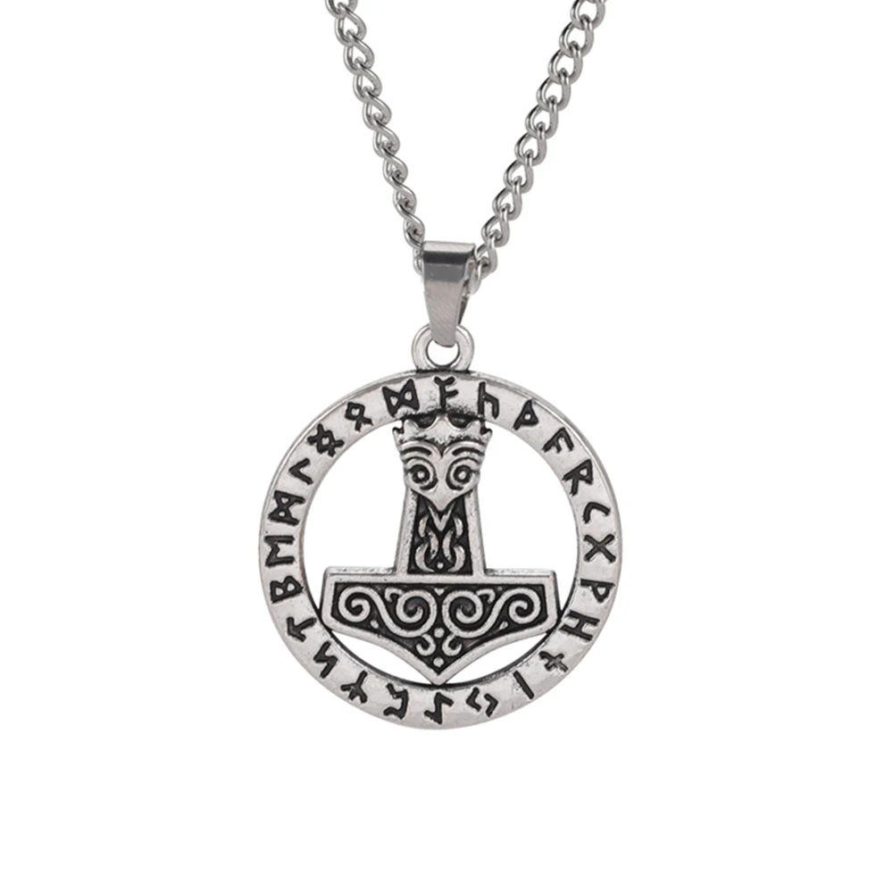 

My Shape Norse Viking Thor Hammer Necklace for Men Talisman Charm Protection Amulet Pendant Vintage Nordic Jewelry Gifts Male
