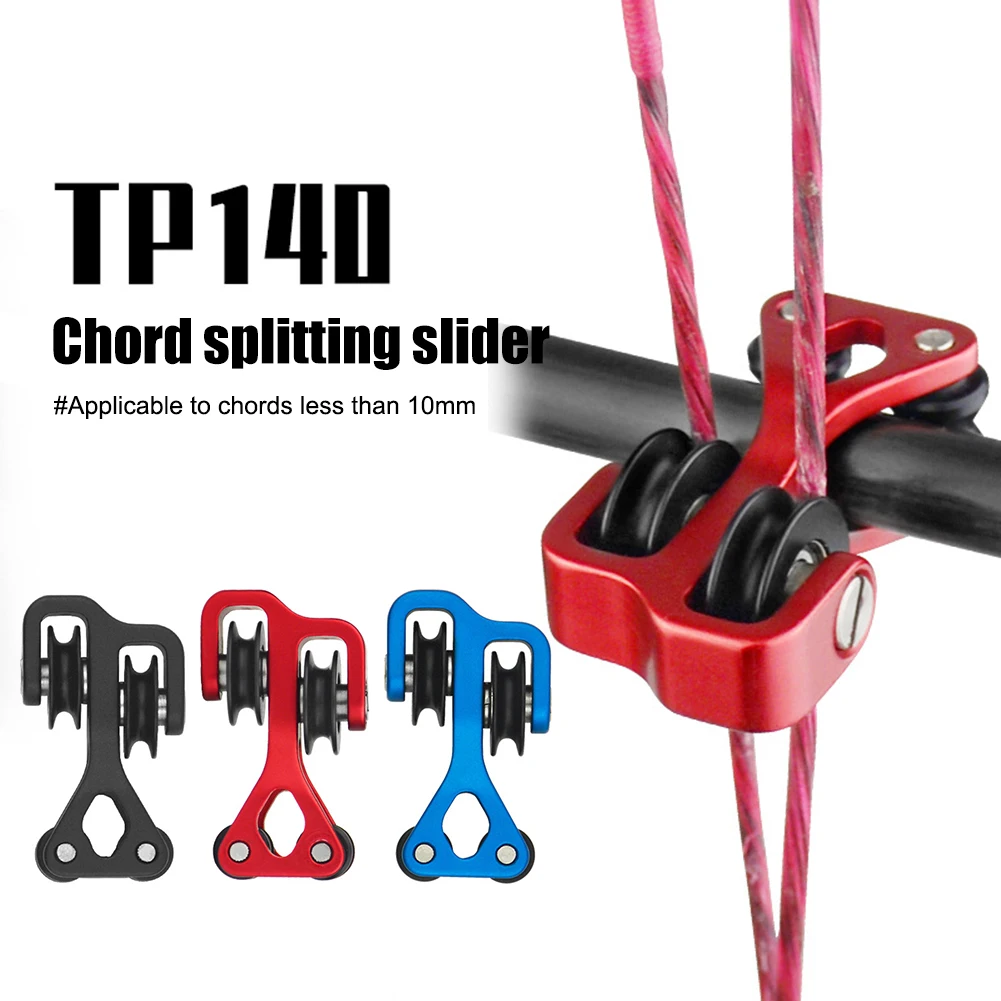 

Aluminum Alloy Bow String Separator Roller Slide Compound Roller Glide Bow Smooth Arrow Pulley Roller Glide for Archery Training