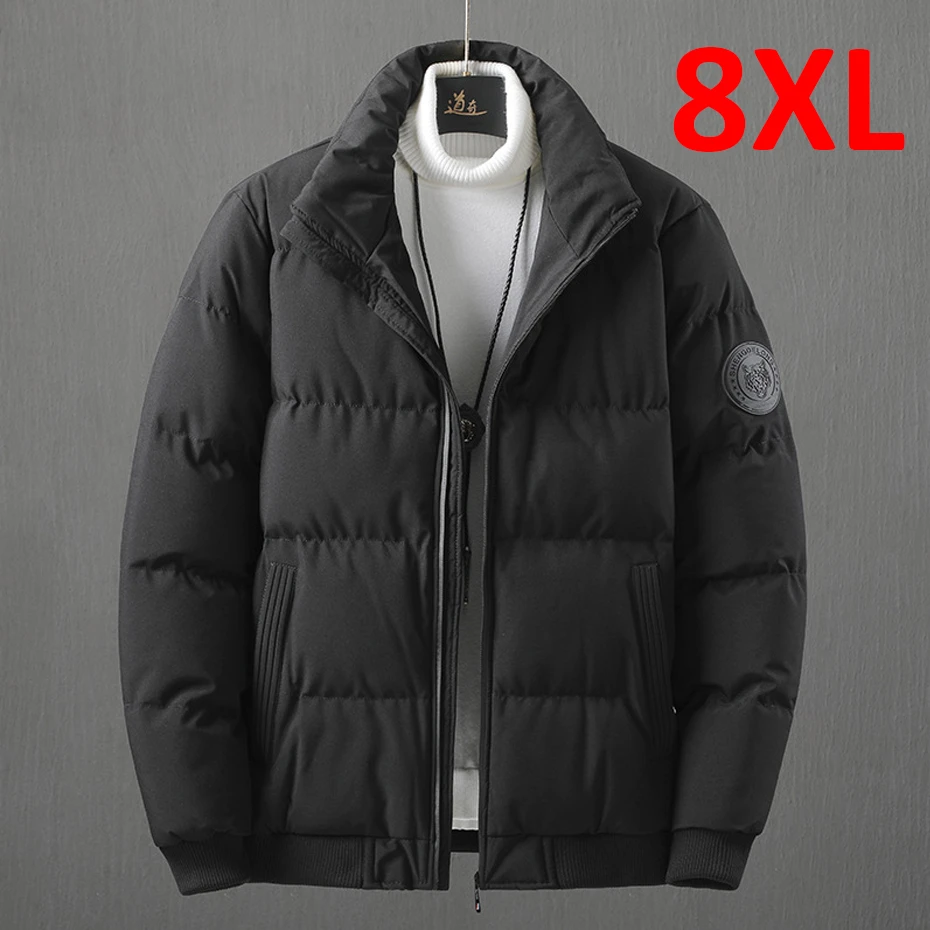 

Мужская зимняя однотонная парка, размеры до 8XL