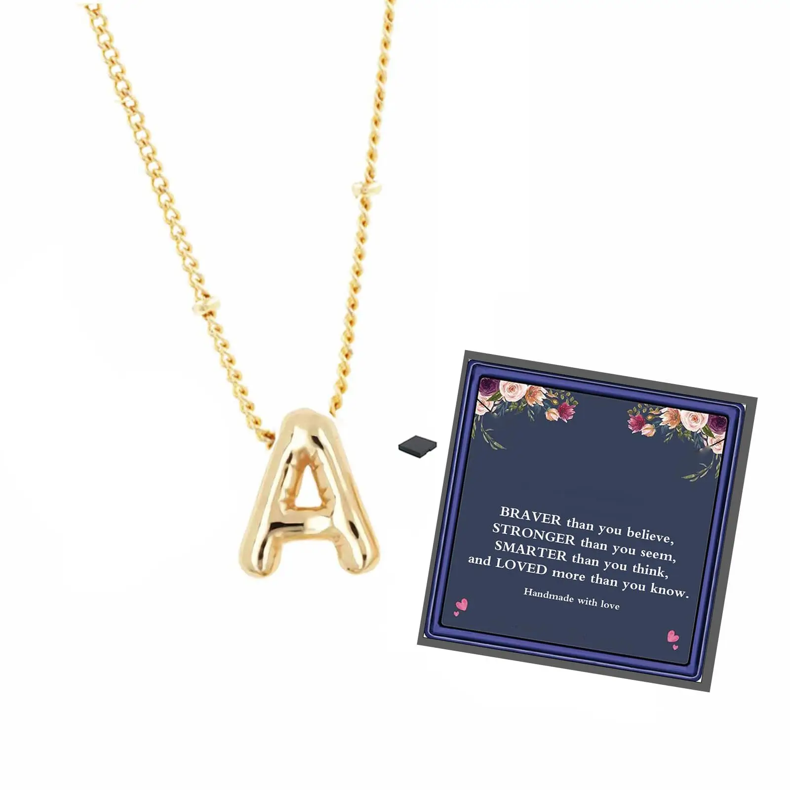 

Ожерелье с буквами WG, ожерелья с воздушными шарами, ожерелья с изящным алфавитом, подвеска с золотым покрытием, с изящным именем, персонализированные ювелирные изделия с карточкой
