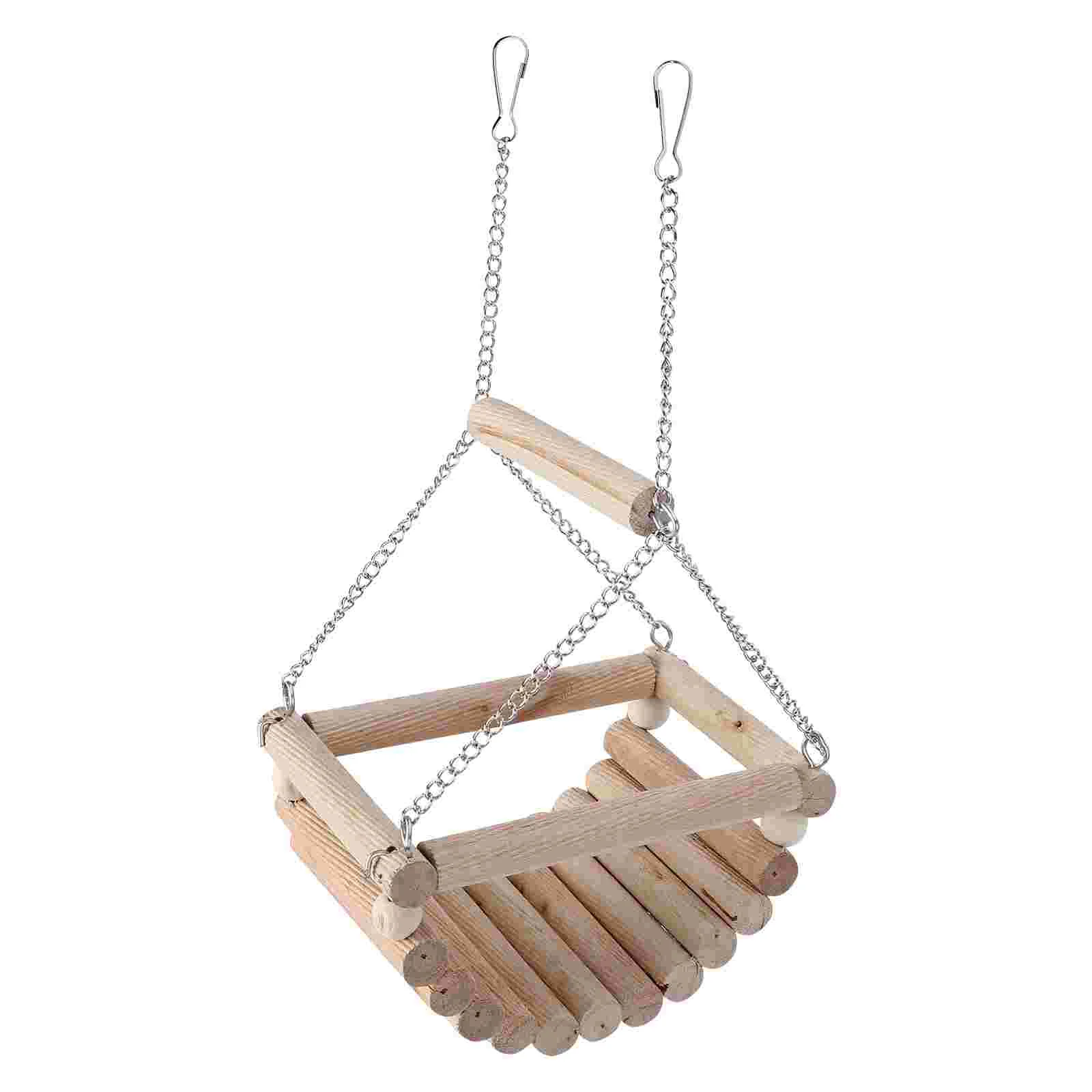 

1Pc Birds Swing Beak and Nail Safety Roll Swing Birds Standing Swing (Beige)